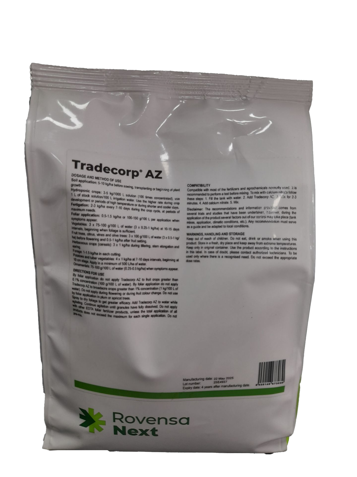 کود ریزمغذی تریدکورپ آ زد (Tradecorp AZ) - Image 2